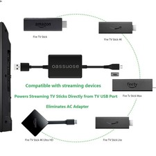USB Power Cable Adapter for Fire TV Stick,Powers Streaming TV Sticks Directly...