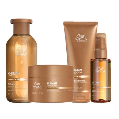 WELLA Kit Ultimate Smooth Sh 250ml + Intense Mask 150 + Conditioner 200ml + Oil