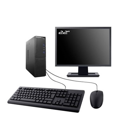 Lenovo S500 SFF Desktop PC Schwarz 22'' i7-4770 16GB RAM SSD 250GB Wifi W11