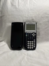 Texas Instruments TI-84 Plus Graphing Calculator Black & Grey w/ Cover TESTED