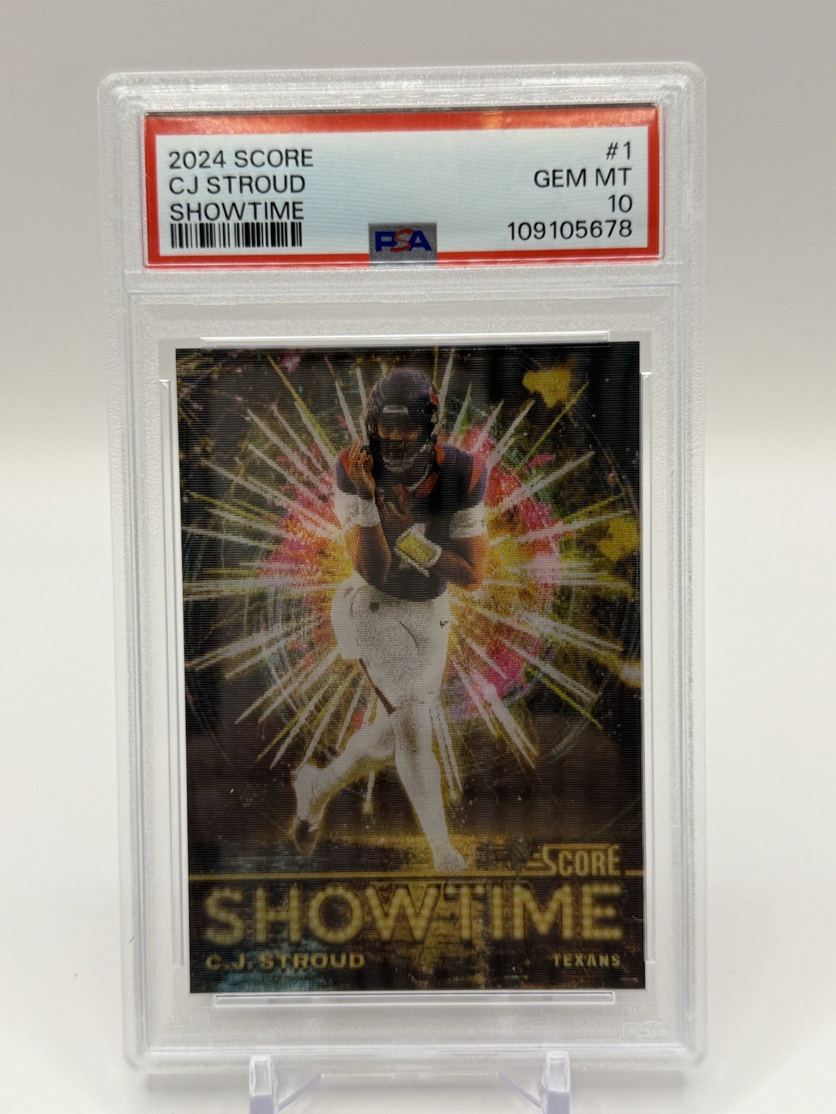 2024 Panini Score C.J. Stroud Showtime #1 Texans Case Hit SSP PSA 10 Rare