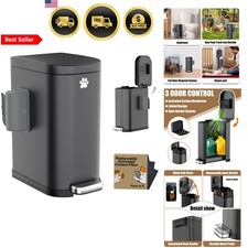 Dog Poop Trash Can Outdoor Odor Control Stainless Steel 3 2Gal Waterproof