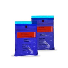 Blue Tamper-Evident Specimen Bags Adhesive Pull Tab 1000 Count 6 x 10 in