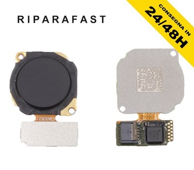 FINGERABDRUCKSENSOR Für Huawei Y5 2019 AMN-LX1 Schwarz Flach Flex