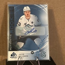 2025 Sp Game Used Jacob Melanson Authentic Rookies Blue Auto