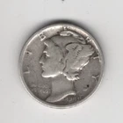 1943 S MERCURY DIME 10¢ SAN FRANCISCO 90% SILVER 10 CENTS UNITED STATES AMERICA