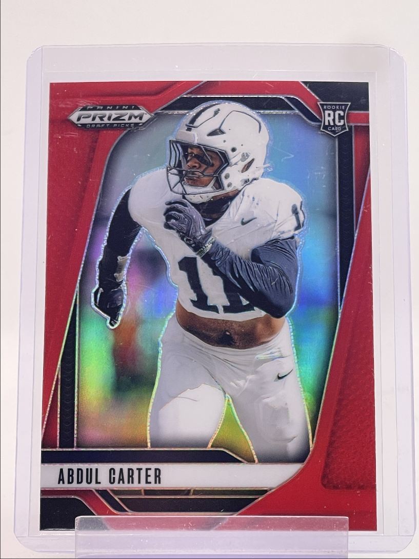 ABDUL CARTER 2025 PANINI PRIZM DRAFT ROOKIE RED #102 RC /399 Q6084