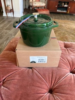 Staub Prof Cocotte Ronde Round 20cm 2.91 Q Basil Green | eBay