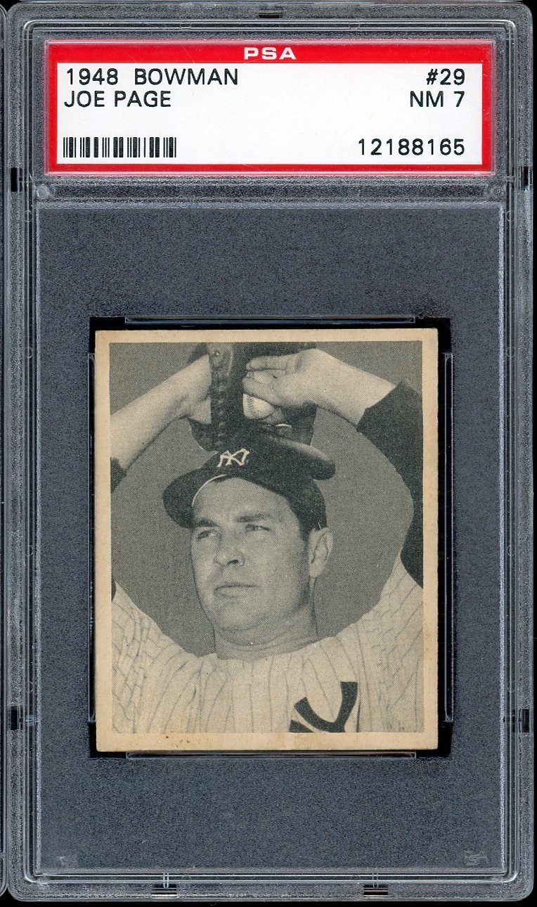 1948 Bowman Baseball #29 Joe Page PSA 7