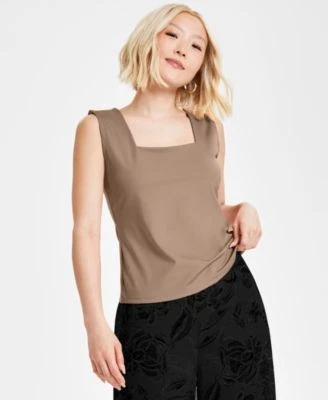Bar III Petite Megan Square-Neck Sleev 194145431123  RT $29.5