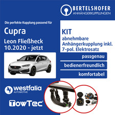 Für CUPRA Leon Fließheck Typ KL1 / KU1 10.2020-jetzt AHK abn. +7pol spez E-Satz