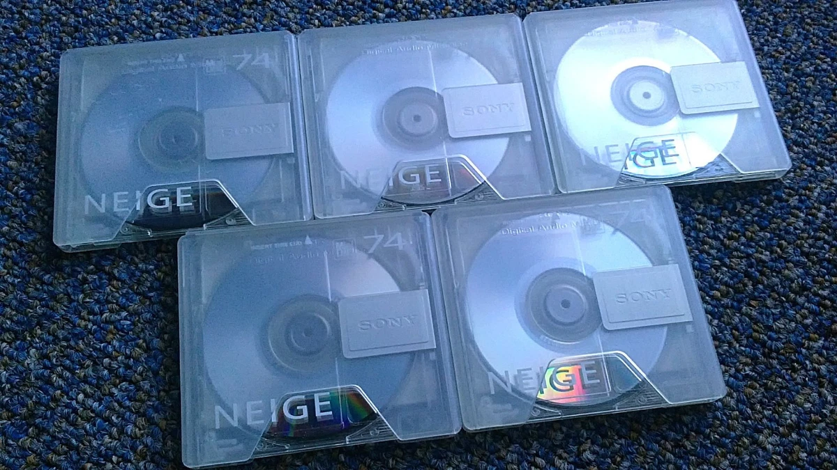 Lot De 10 Minidisc Sony Série Neige - 80 Minutes - Neufs Sous Blister