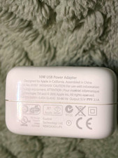 Apple 10W USB Power Adapter Charger Model A1357 iPad iPhone Wall Plug OEM