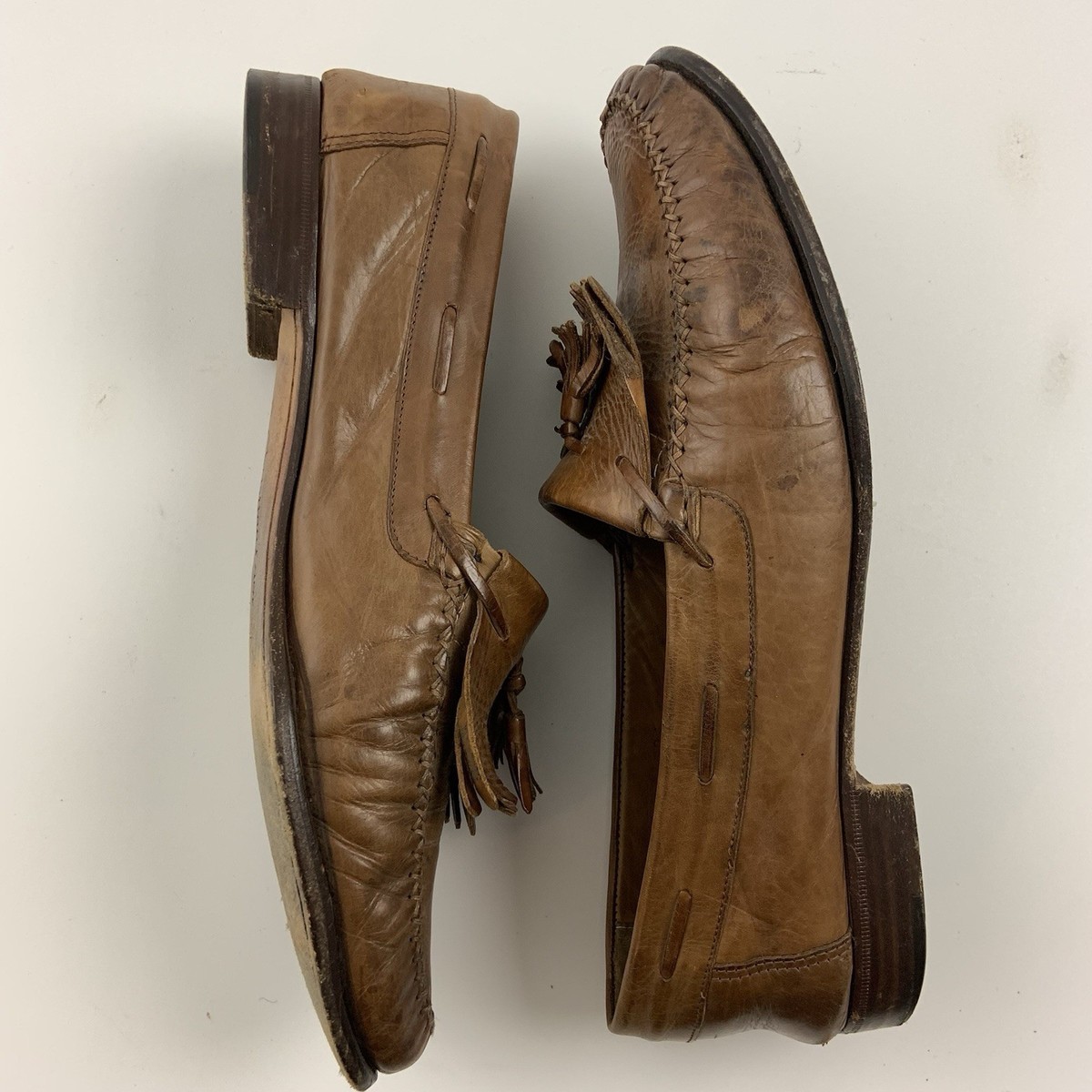 Vintage Christian Dior Loafers Brown Tassel Size 10 1/2 M 