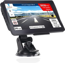 7 Inch Sat Nav for Car & HGV Truck Navagation, HD GPS System with UK & Europe Ma