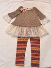 Rare Editions Girls 3/4 Sleeve Sweater Set With Lace Embellishment, Size 6 — photo 2