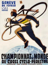16236.Wall Decor Poster.Interior Art.1952 Geneve Cyclo-Cross World Championship