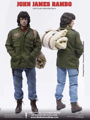 John Rambo SlyStallone Shop Kaustic Plastik 1/6 Super rare figure