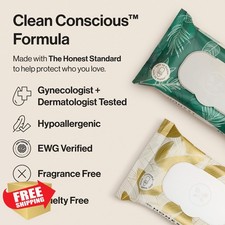 Honest Company Flushable Wipes Sensitive Skin Tropical Leaves 336ct