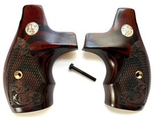 Smith Wesson Sw J Frame Grips Boot Style Round Butt Charcoal Ruby Scroll