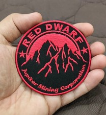 Embroidered Red Dwarf Patch | JMC Mountain Patch Iron on Sew On Applique Badge