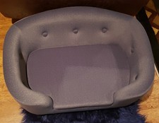 Pet Sofa for Small Dogs and Cats, Deep Grey, Low Back Lounging, New