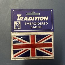 Union Jack British Flag United Kingdom UK 3.5" Long Embroidered Patch Badge