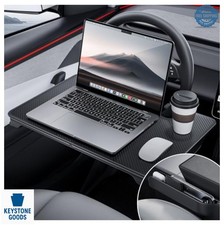 Car Steering Wheel Desk Tray Foldable Laptop Table Carbon Fiber Seat Gap Filler