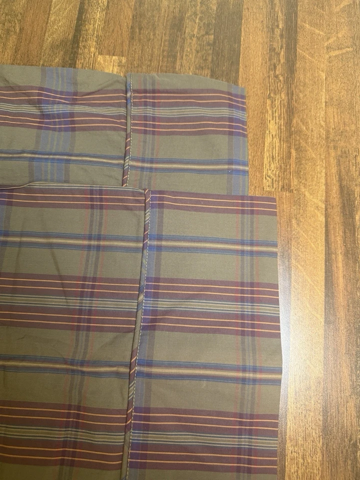 Ralph Lauren ADRIANA CUADROS Verde Oliva 2 Fundas de Almohada ESTÁNDAR 100% Algodón Foto 3 de 4