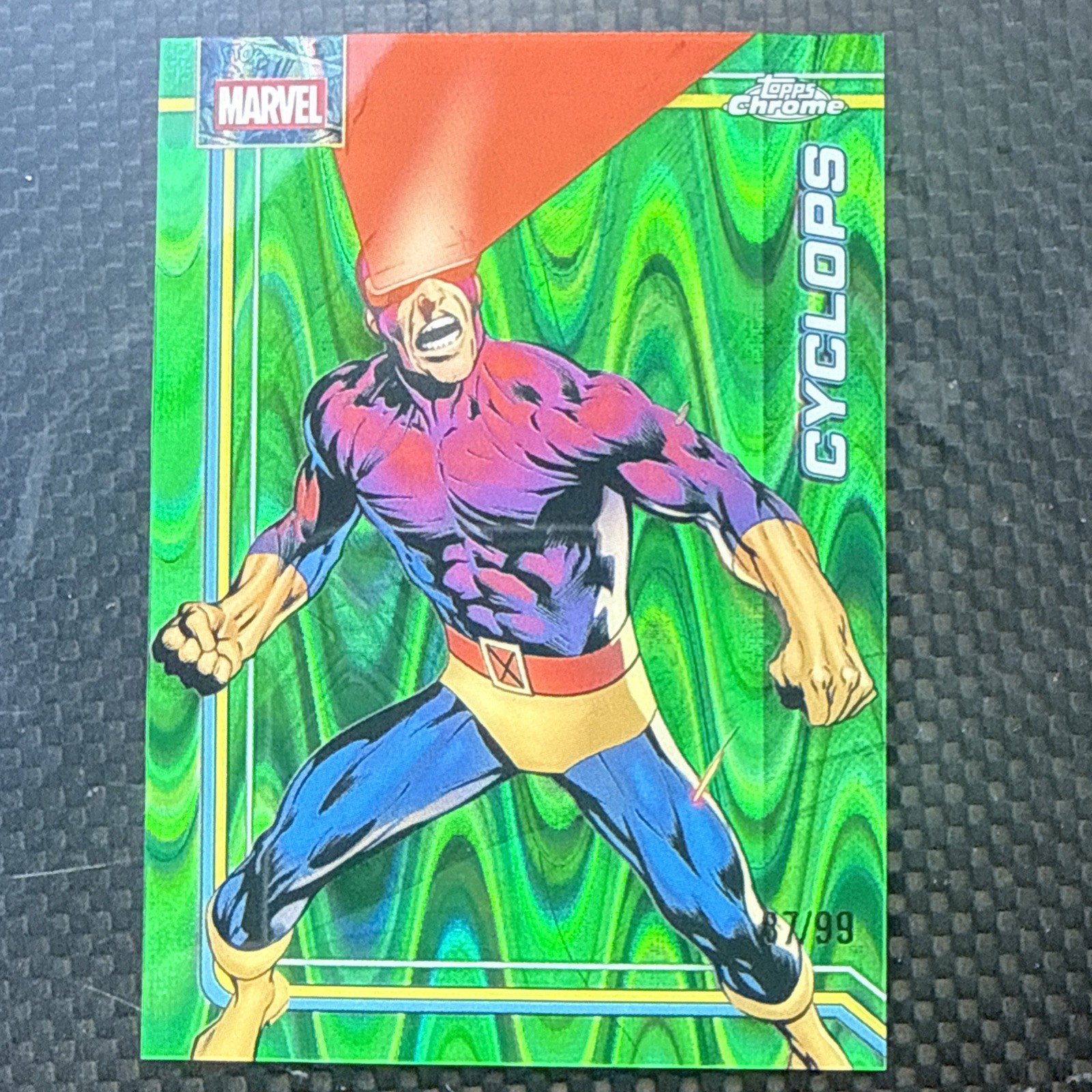 2026 Topps Chrome Marvel Cyclops #24 Green RayWave Refractor 87/99 X-Men