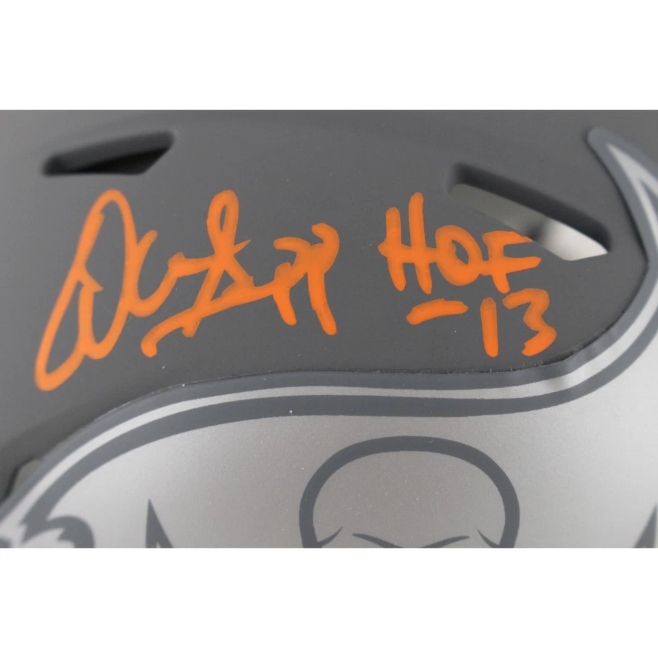 Warren Sapp Autographed Tampa Bay Buccaneers Slate Mini Helmet Beckett 50193 - Image 2 of 4