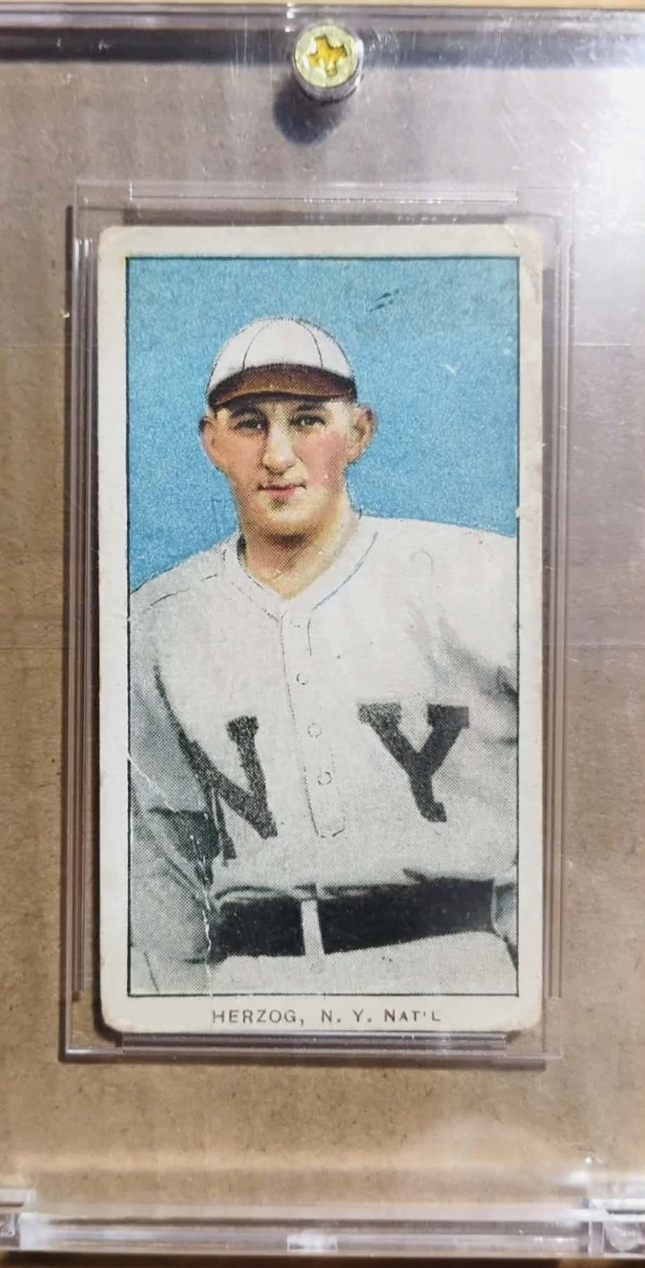 1909-11 T206 Buck Herzog (New York Nat'l) - Piedmont 150 Back - Tobacco Card