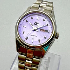 C100 CITIZEN VertDense Lavender Automatic Mechanical Watch with See-Through Back