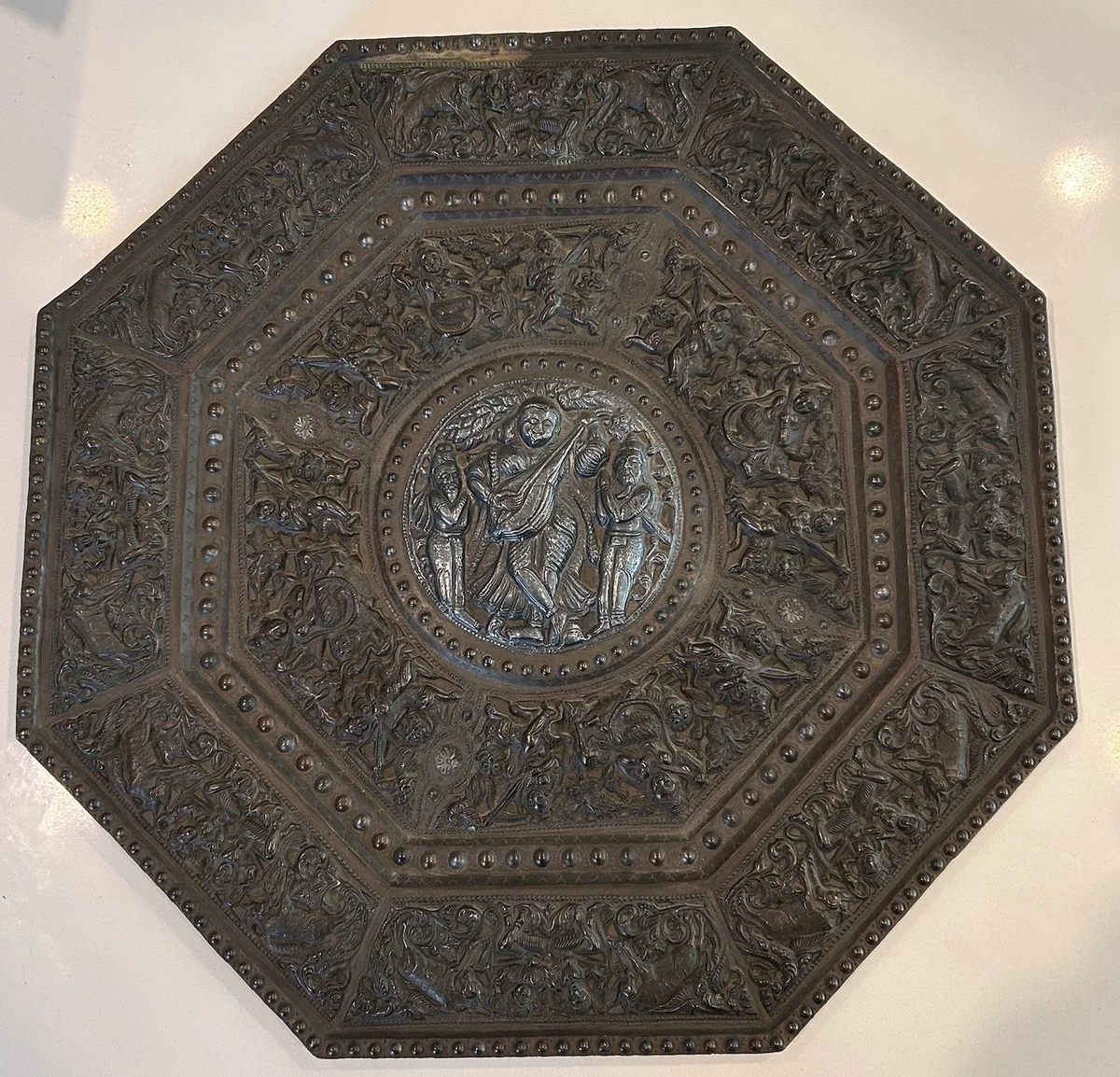 古董黄铜盘子| eBay