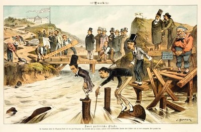 Cartoon from Puck between 1880 and 1889 Historic Old Photo