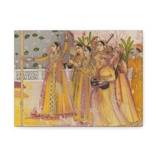desconocido - Amantes en una terraza jardín; músicos y asistentes - Arte de pared en lienzo