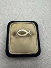 Vintage Sterling Silver 925 Christian Fish Ring Size 5.5 2.7g
