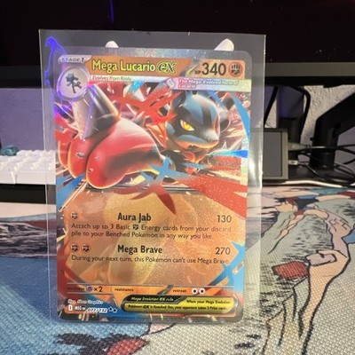 Mega Lucario EX Me01: Mega Evolution 077/132 Holo Double Rare 340 HP ENG