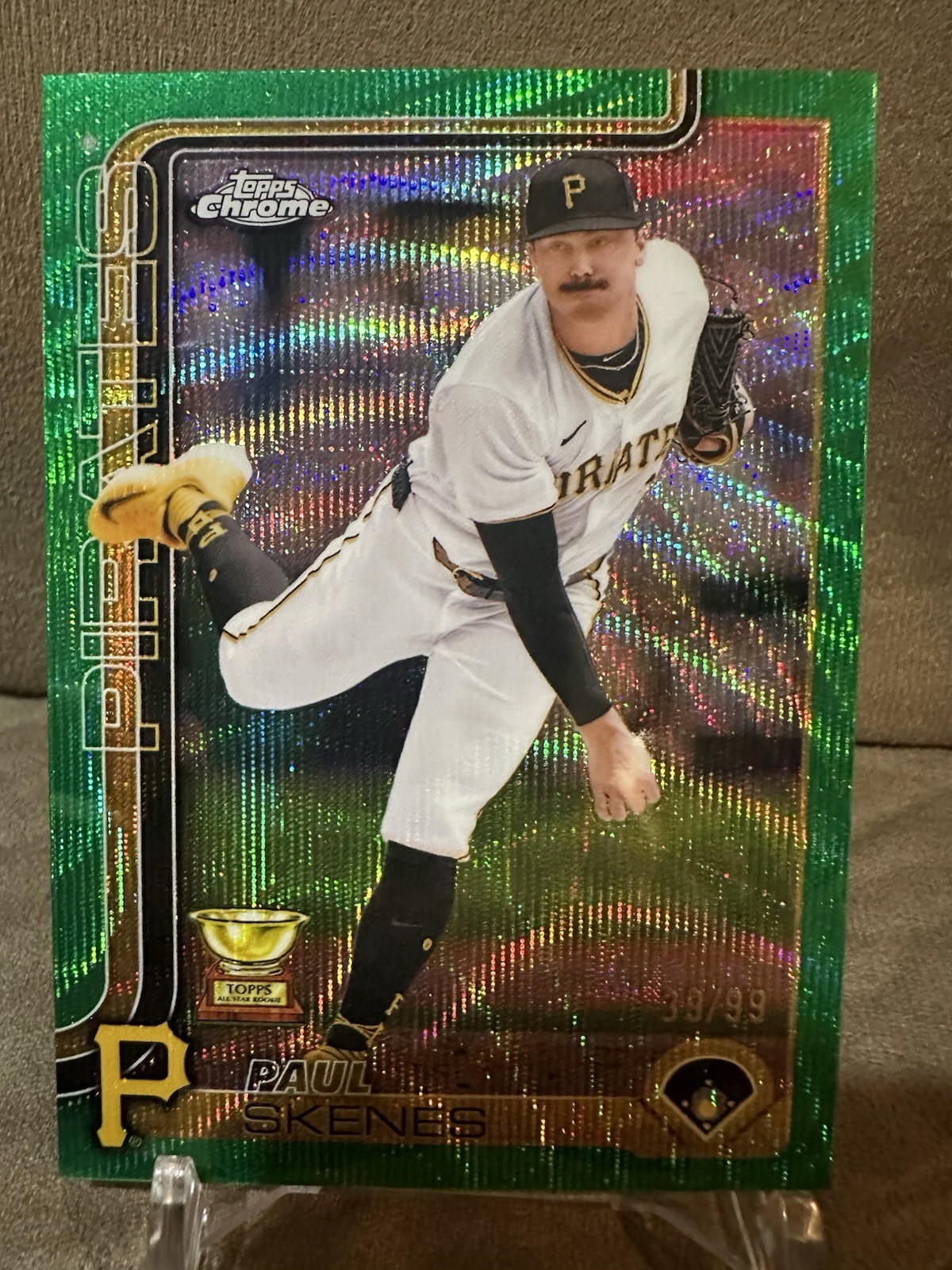 2025 Topps Chrome - Paul Skenes #300 Green Lava Refractor /99 Rookie Cup