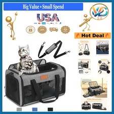 Airline Approved Pet Carrier for Small Cats Dogs Up to 12 lbs Gray