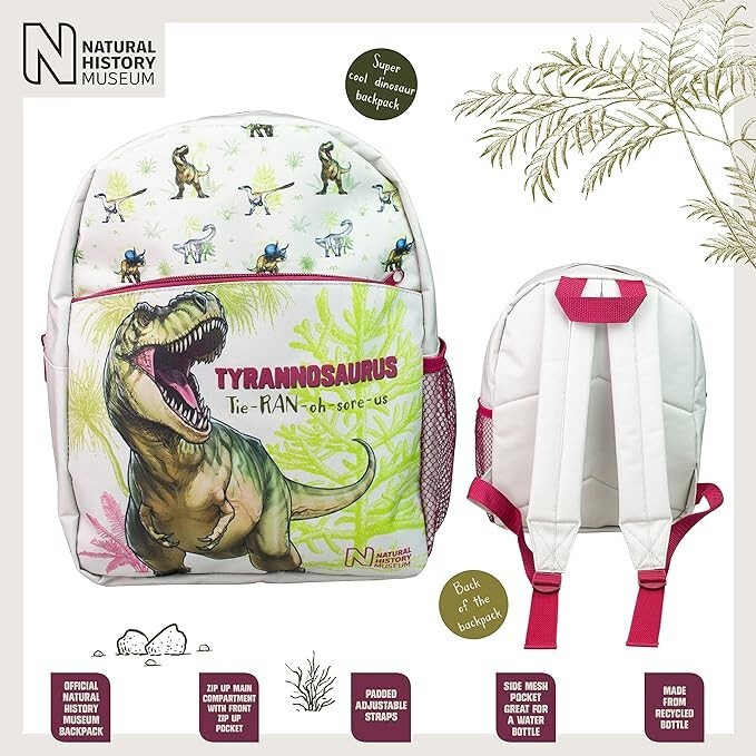 Natural History Museum Jurassic Dinosaur Backpack T Rex Tyrannosaurus Bag Park