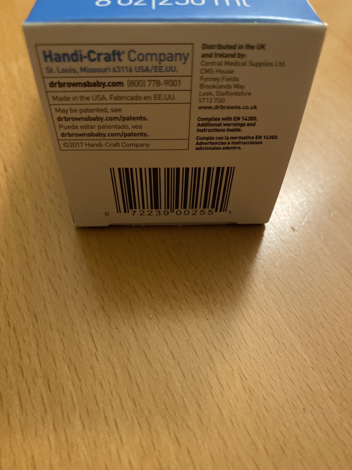 DR BROWNS Baby Bottle Natural Flow BPA Free Polypropylene 8 oz 250 ml NEW