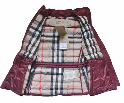 NWT Burberry Brit Cranstead Check Quilted Down Vest Puffer