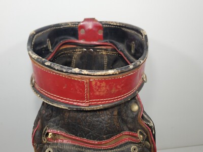 Vintage Dunlop Tufhorse Golf Bag Red & Black 1958 South Bend