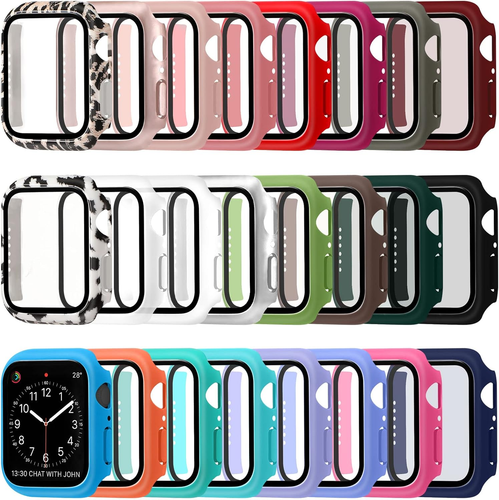 24 Pcs Smart Watch Screen Protector Watch Bumper Case Hard Pc Case with Tempered - 第 11/19 張圖片