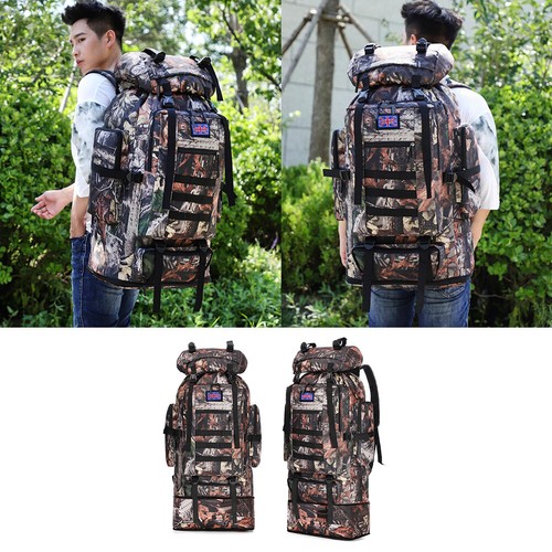 70L Hiking Camping Bag Large Waterproof Backpack Outdoor Travel Luggage Rucksack - Picture 9 of 17