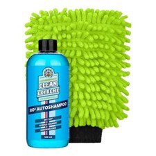 CLEANEXTREME SIO² Autoshampoo Konzentrat 500 Ml + MICRO Auto-Waschhandschuh Set