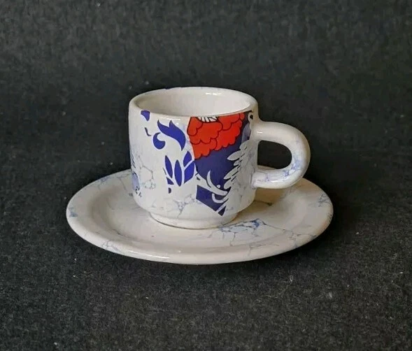 Conjunto de 6 xícaras e pires de café expresso Waechtersbach Espanha design moderno - Imagem 2 de 4