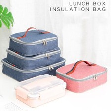 New Soft Square Lunch Box Meal Container Thermal Insulated Cooler Lunch Bag