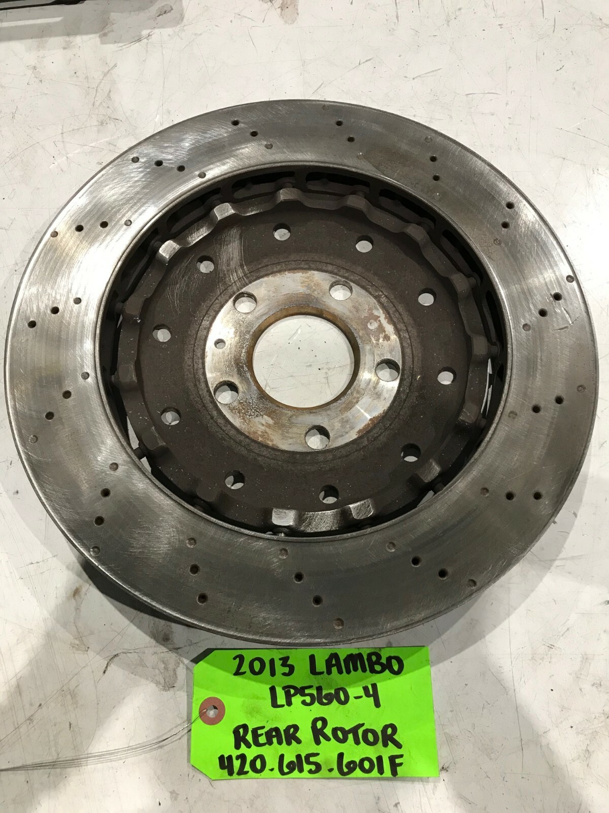13 LAMBORGHINI GALLARDO LP560 LP550 OEM REAR BRAKE ROTOR DISK 420615601F 08-15